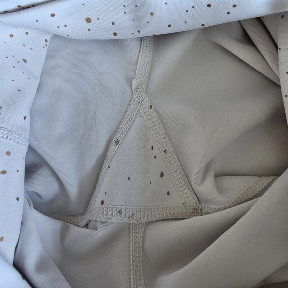 BuffBunny High Waist Dazzle White Rose Gold Splatter Leggings size small - Picture 10 of 11